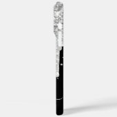 Silver Glitter Drips Black Glam-handtekening Case-Mate iPhone Case (Achterkant / Links)
