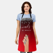 Silver Glitter Driving Glam Nail Artist Beauty Schort (Gedragen)