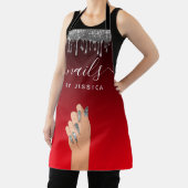 Silver Glitter Driving Glam Nail Artist Beauty Schort (Insitu)