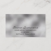 Silver Glitter druist Eyebrow Eyelash Makeup Eyes Visitekaartje (Achterkant)