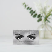 Silver Glitter druist Eyebrow Eyelash Makeup Eyes Visitekaartje (Staand voorkant)