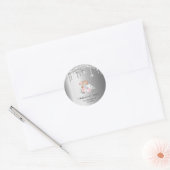 Silver Glitter druist keukenmixer Flowers Ronde Sticker (Envelop)