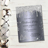 Silver glitter druist met kerstfeest in het bos kaart