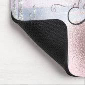 Silver Glitter druppelt blauw Roos goud Metallic Muismat (Hoek)