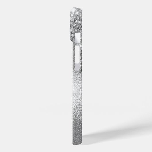 Silver glitter druppelt de floraalnaam Case-Mate iPhone case (Achterkant / Links)