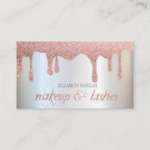 Silver Glitter druppelt elaar Elegant Professional Visitekaartje (Voorkant)