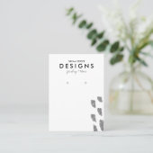 Silver Glitter Earring Display Kaart Visitekaartje (Staand voorkant)