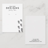 Silver Glitter Earring Display Kaart Visitekaartje (Voorkant / Achterkant)