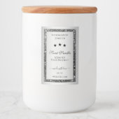 Silver Glitter Effect Product Verpakkingslabels Voedselcontainer Etiket (Voorkant)