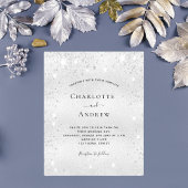 Silver glitter elegant bruiloft