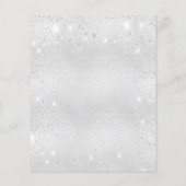 Silver glitter elegant bruiloft budget uitnodiging flyer (Achterkant)