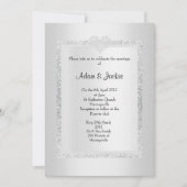 Silver Glitter ELEGANT CLASSY WEDDING Kaart (Voorkant)