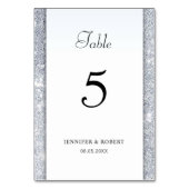 Silver Glitter Elegant Hand Script Moderne Sjabloo Kaart (Voorkant)