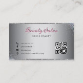 Silver Glitter en Background Visitekaartje (Achterkant)