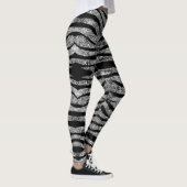 Silver Glitter en Black Zebra Stripes Leggings (Rechts)
