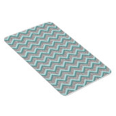 Silver Glitter en Blauwgroen ZigZag Magneet (Rechterzijde)