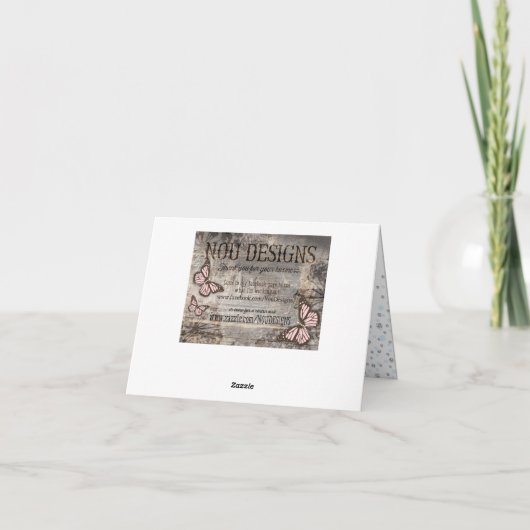 Silver Glitter en Blue Sprinkles Bedankt Card (Achterkant)