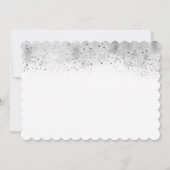 Silver Glitter en Blush Pink Bloemen 1e verjaardag Kaart (Achterkant)