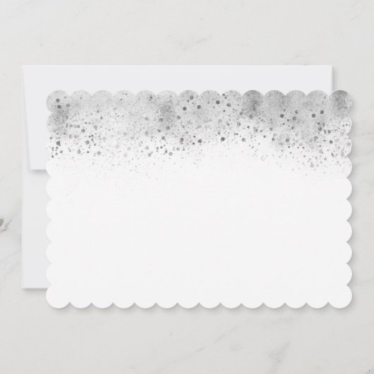 Silver Glitter en Blush Pink Bloemen 1e verjaardag Kaart (Achterkant)