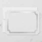 Silver Glitter en Diamonds Ticket Invitation Kaart (Achterkant)