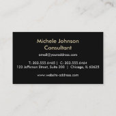 Silver Glitter en Elegant Gold en Silver Visitekaartje (Achterkant)