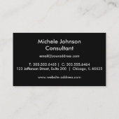 Silver Glitter en Elegant Silver Visitekaartje (Achterkant)