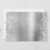 Silver Glitter en Folie Moederdag Brunch Kaart (Achterkant)