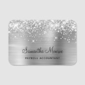 Silver Glitter en Folie Naamplaatje (Voorkant)