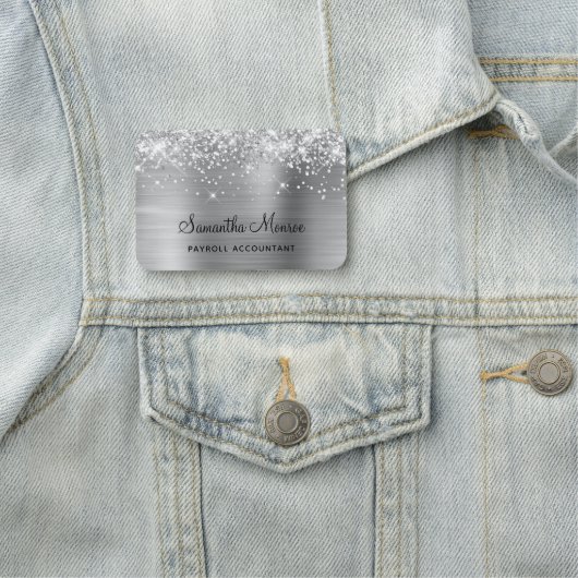 Silver Glitter en Folie Naamplaatje (In situ)