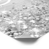 Silver Glitter en Folie Sweet 16 Welkom Poster (Hoek)