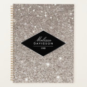 Silver Glitter en Glamour Afspraakboek Planner (Voorkant)