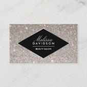 Silver Glitter en Glamour Beauty Visitekaartje (Voorkant)