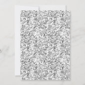 Silver Glitter en Jewel Bow Quinceanera Kaart (Achterkant)