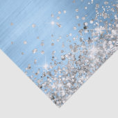 Silver Glitter en Light Blue Ombre Folie Tissuepapier (Detail)