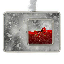 Silver Glitter en Red Kerstmis Sparkles Bow