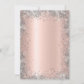 Silver Glitter en Roos Gold Foil 90e verjaardag Kaart (Achterkant)