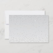 Silver Glitter en Shine Wedding RSVP Kaartje (Achterkant)