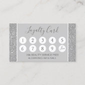 Silver Glitter en Sparkle Girly Loyalty Punch (Voorkant)
