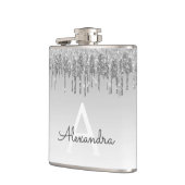 Silver Glitter en Sparkle Monogram Heupfles (Links)