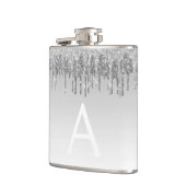 Silver Glitter en Sparkle Monogram Heupfles (Links)