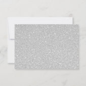 Silver Glitter Enclosure-Kaart RSVP Kaartje (Achterkant)
