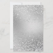 Silver Glitter Eyes Matching Stationery Briefpapier (Achterkant)