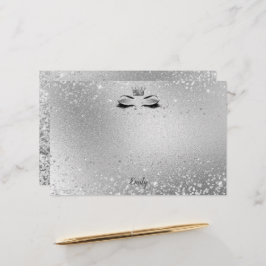 Silver Glitter Eyes Matching Stationery Briefpapier