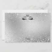 Silver Glitter Eyes Matching Stationery Briefpapier (Voorkant)