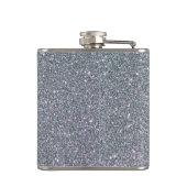 Silver Glitter Faux-folie Heupfles (Achterkant)