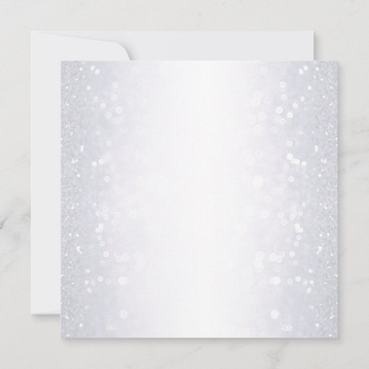 Silver Glitter Feestelijke Winter Familie Feestdagenkaart (Achterkant)