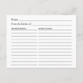 Silver Glitter Floral Vrijgezellenfeest Recipe Kaa Briefkaart (Achterkant)