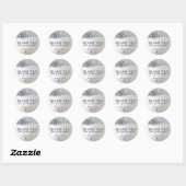 Silver glitter folie dank u sticker (Vel)