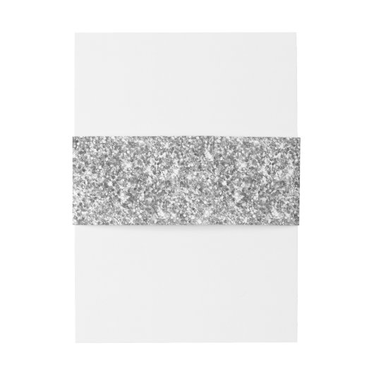 Silver Glitter-foto Uitnodigingen Wikkel (Achterkant Voorbeeld)