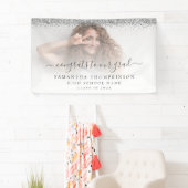 Silver Glitter Fotoscript 2024 Afstuderen Banner (Insitu)